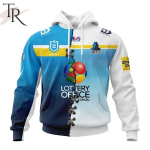 Personalized NRL Gold Coast Titans Home Mix Away Kits Hoodie