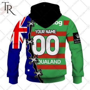 personalized nrl south sydney rabbitohs home jersey mix flag hoodie 6 8rSvJ