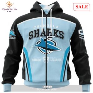 sale nrl personalized cronulla sutherland sharks special sideline design hoodie sweatshirt 3d 2 a3CKh