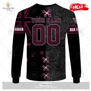 new personalized nrl manly warringah sea eagles flag design hoodie sweatshirt 3d 8 kUEdR