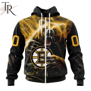 nhl boston bruins fear the bear special design hoodie 2 jwLiQ